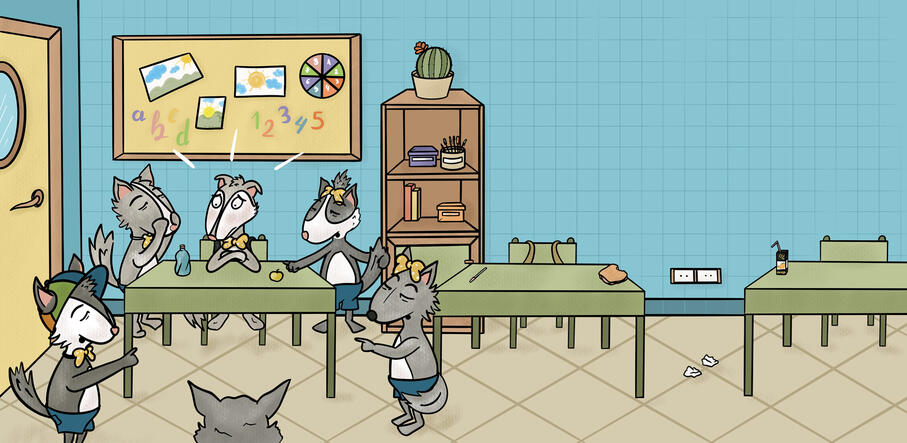Pagina ilustrada Jacobo un feroz lobo